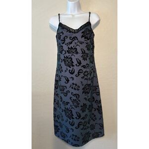 Y2K Babydoll Fairy Whimsigoth Midi Dress Size 9 Purple Burnt Velvet‎ 2000’s